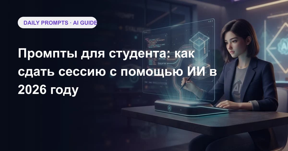 Промпты для студента: как сдать сессию с помощью ИИ в 2026 году