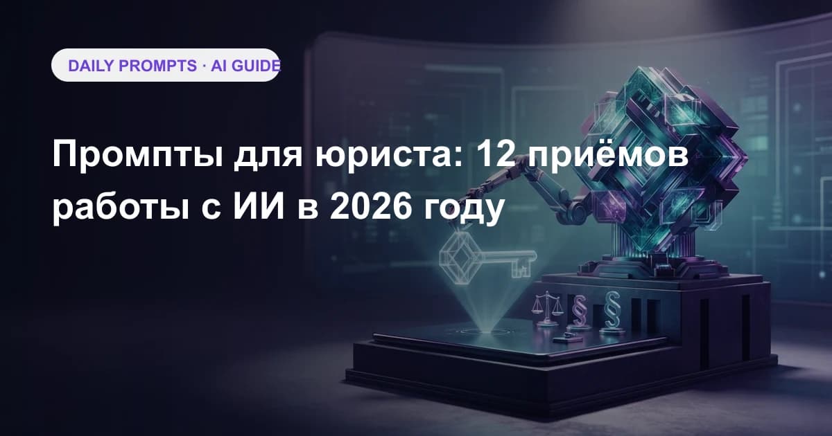 Промпты для юриста: 12 приёмов работы с ИИ в 2026 году