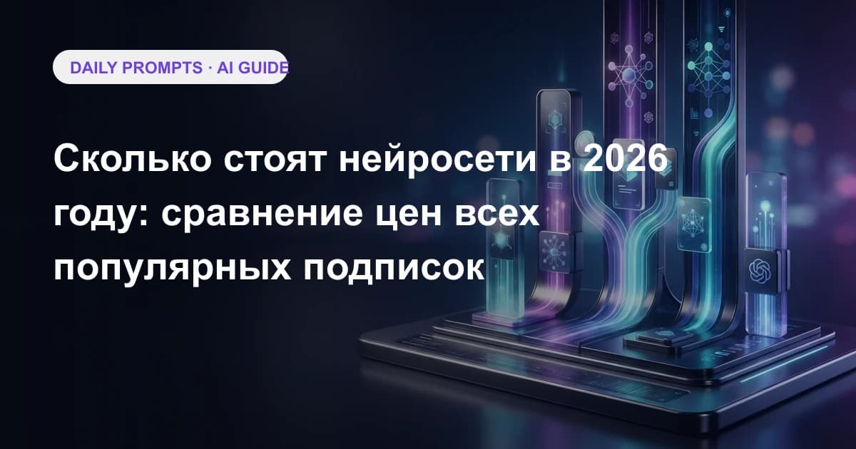 Сколько стоят нейросети в 2026 году: сравнение цен всех популярных подписок
