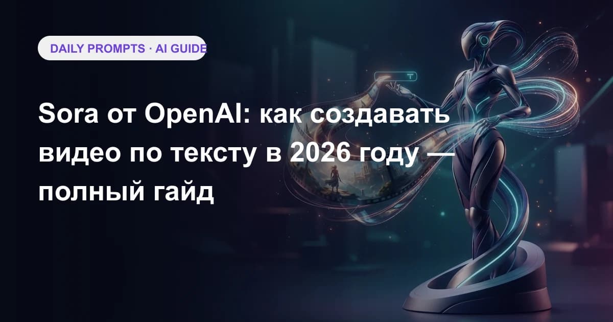 Sora от OpenAI: как создавать видео по тексту в 2026 году — полный гайд