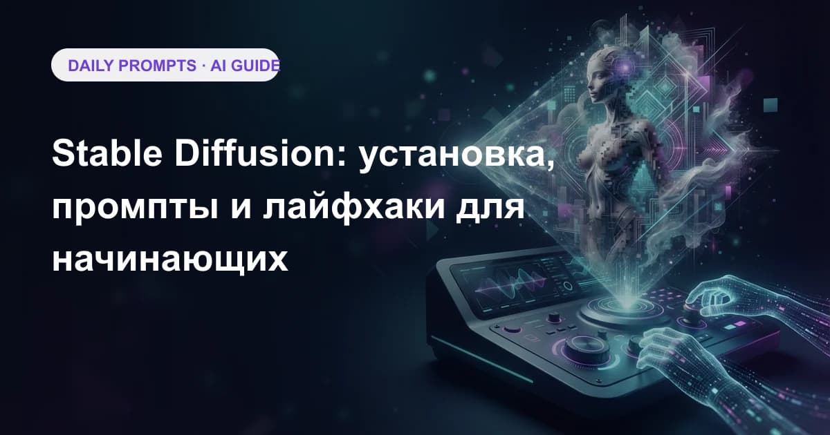 Stable Diffusion: установка, промпты и лайфхаки для начинающих