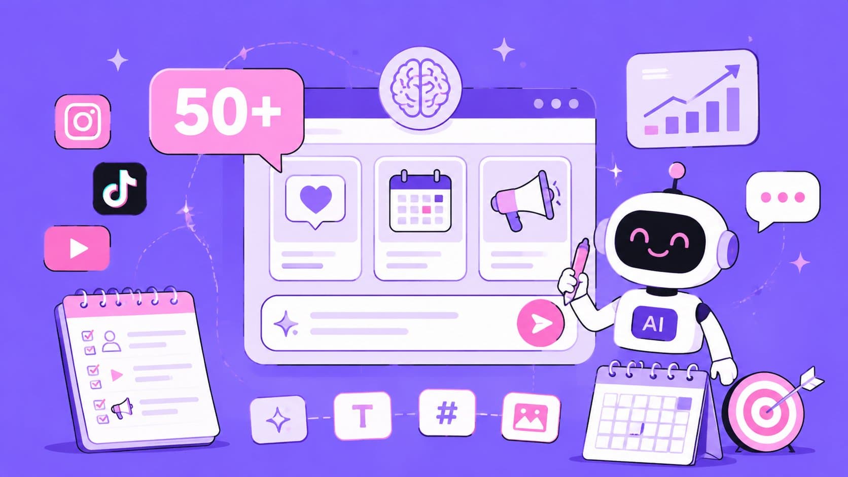 ИИ для SMM: 50+ промптов для соцсетей, контент-плана и рекламы