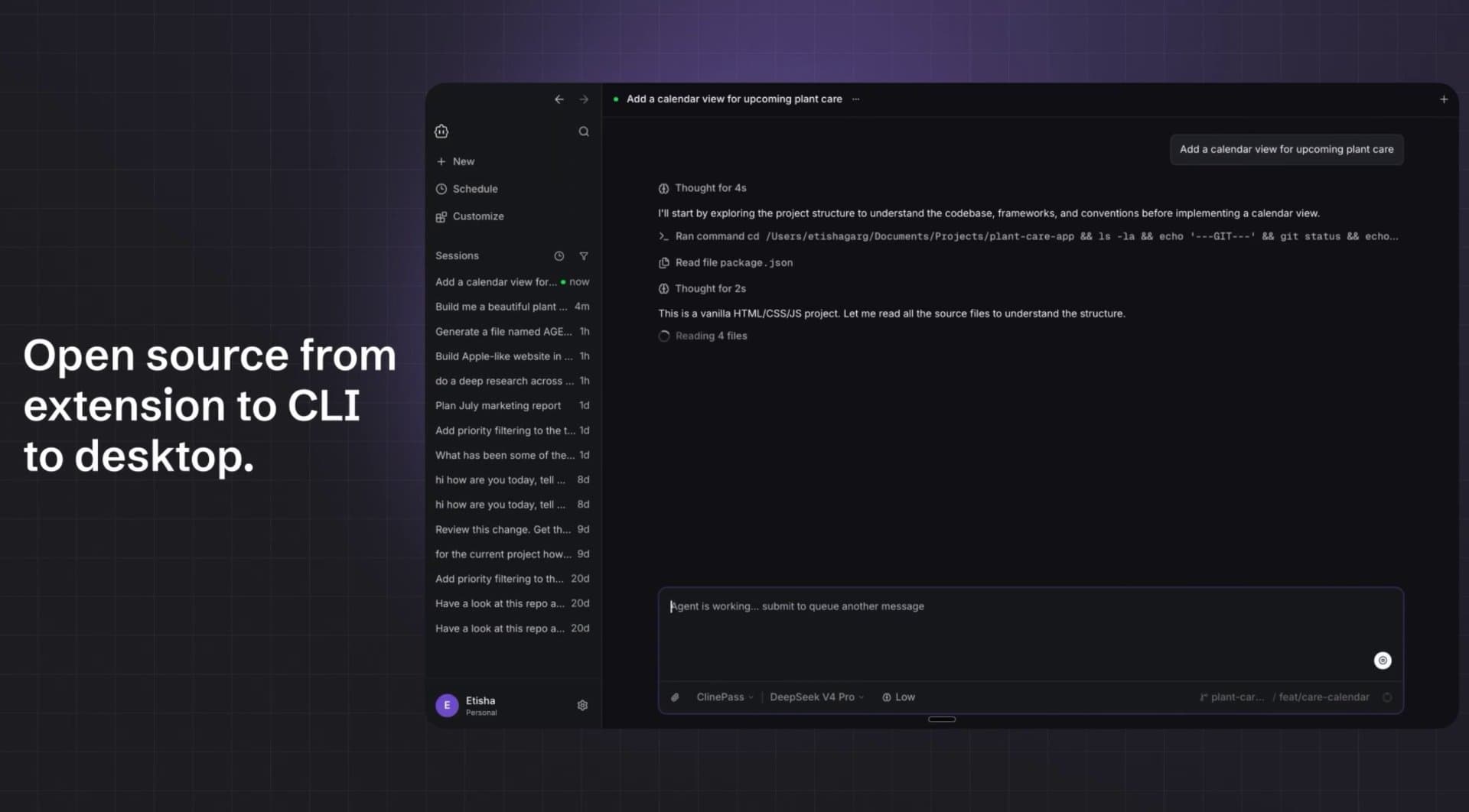 Cline Desktop: отдельное приложение для управления ИИ агентами без VS Code
